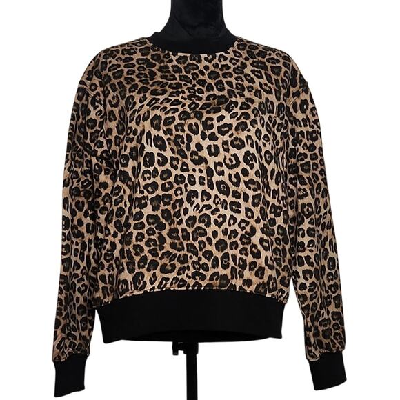 THE KOOPLES Leopard Print Fleece Sweatshirt, Size 1 - Picture 1 of 13